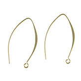 Oorbel haken elips 39mm goud