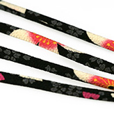 Chirimen kimonokoord uit Japan cherry blossom zwart
