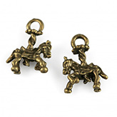 Hanger paardje carousel draaimolen merry-go-round brons