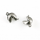 Hanger fortune cookie 3D antiek zilver