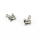 Hanger krab klein antiek zilver