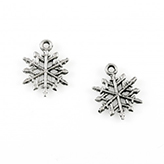 Hanger sneeuwvlokje antiek zilver