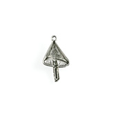 Hanger paddestoel groot antiek zilver