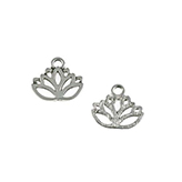 Hanger lotus bloem antiek zilver