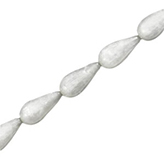 Polaris Elements kralen druppel vorm mosso 10x20mm Silver shade