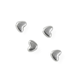 DQ kraal antiek zilver hartje 6mm