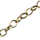 Schakelketting ovaal 7x5mm antiek goud