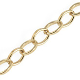 Schakelketting ovaal 7x5mm goud