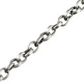 Schakelketting ovaal 4x3mm antiek zilver