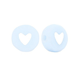 Letterkralen van acryl hartjes Soft blue