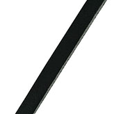 DQ Leer plat 6mm zwart
