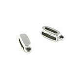 DQ leerschuiver 10mm met oog antiek zilver