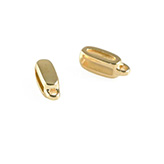 DQ leerschuiver 10mm met oog goud