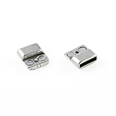 DQ metaal magneetslot fingerprint 10x2mm Antiek zilver 