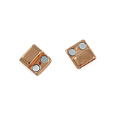 DQ metaal magneetslot (voor DQ leer plat 10mm)  Rose goud