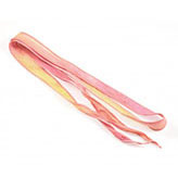 Zijde lint zijden crinkle chiffon fairy ribbon Yellow Peach Pink