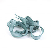 Zijde lint zijden crinkle chiffon fairy ribbon Misty Blue