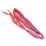 Zijde lint zijden crinkle chiffon fairy koraal oranje roze