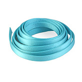 DQ zijde draad plat 10mm Aqua blue